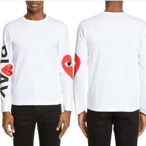 ♥️ HOST PICK Commes des Garcons PLAY tee shirt 100% cotton Large (runs small) ♥️